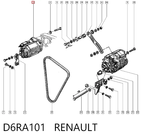 Стартер D6RA101 Renault (RVI)