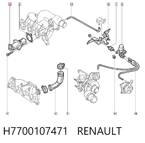 Клапан ЕГР H7700107471 Renault (RVI)