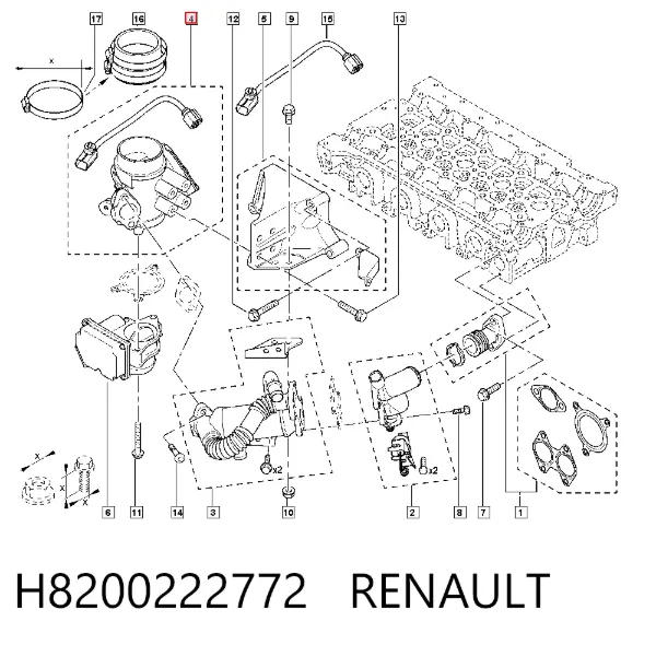 Клапан ЕГР H8200222772 Renault (RVI)