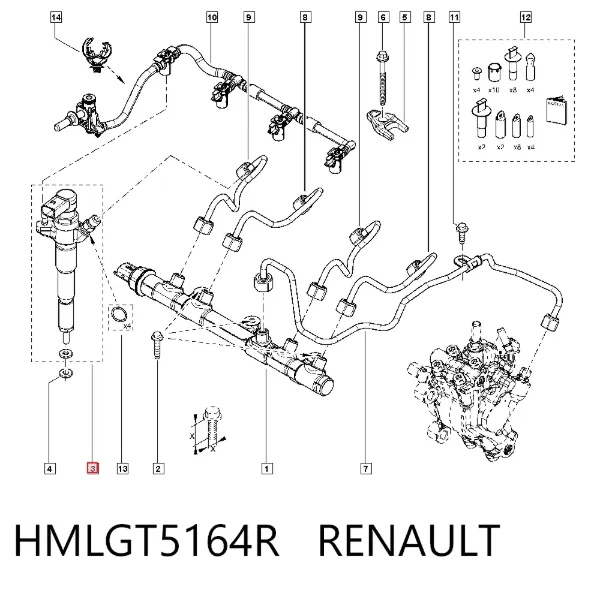 Топливные форсунки HMLGT5164R Renault (RVI)