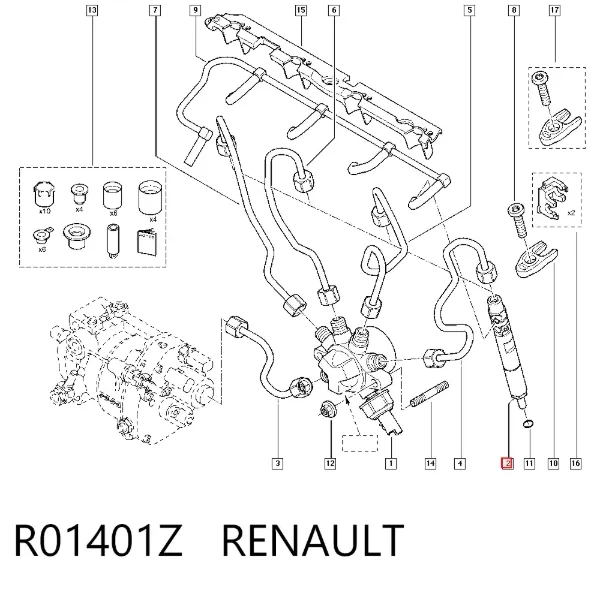 Топливные форсунки R01401Z Renault (RVI)