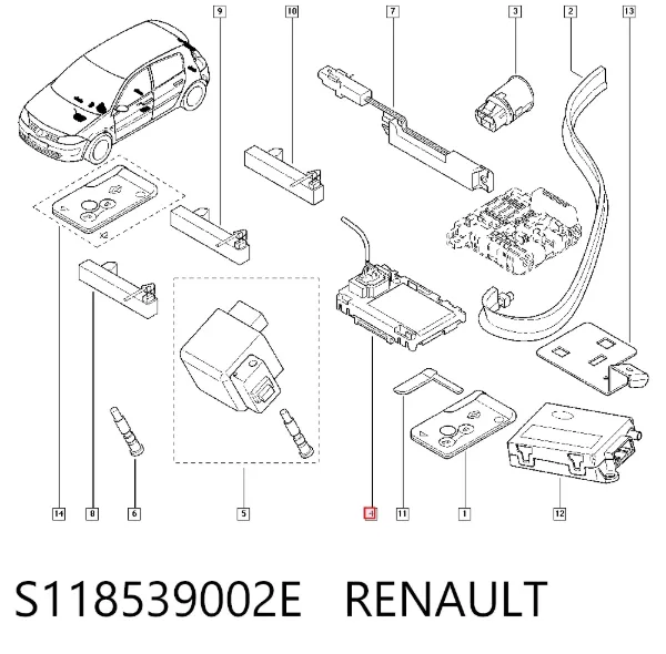 Замок зажигания S118539002E Renault (RVI)