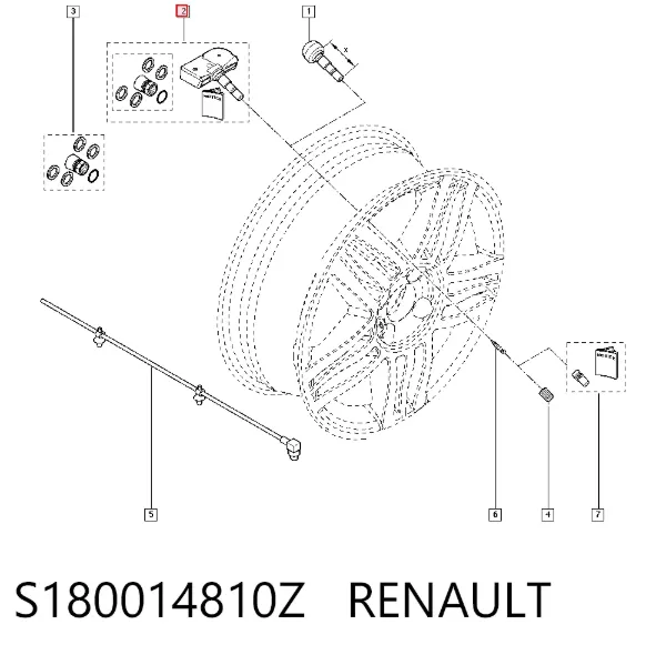Датчик давления в шинах S180014810Z Renault (RVI)