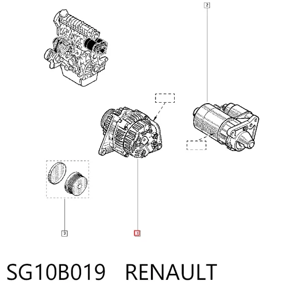 Генератор SG10B019 Renault (RVI)