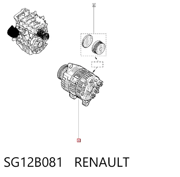 Генератор SG12B081 Renault (RVI)