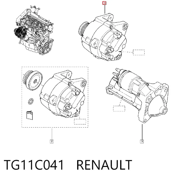 Генератор TG11C041 Renault (RVI)