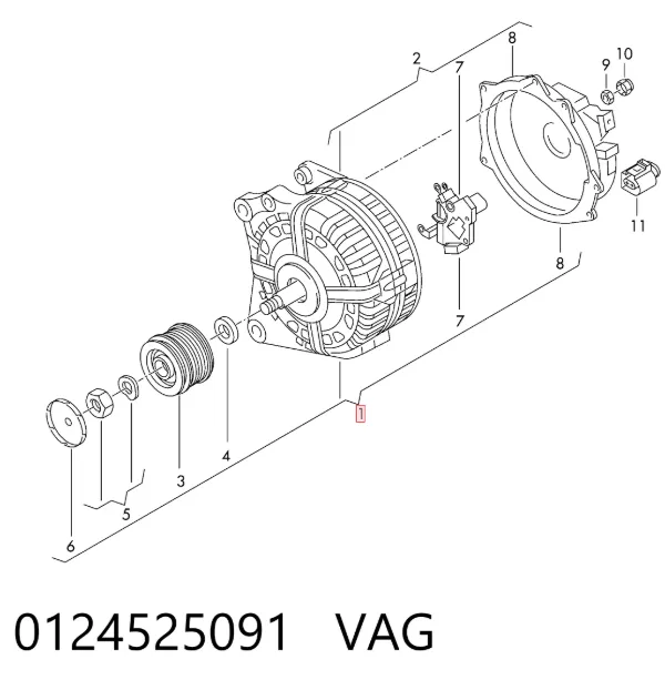 Генератор 0124525091 VAG