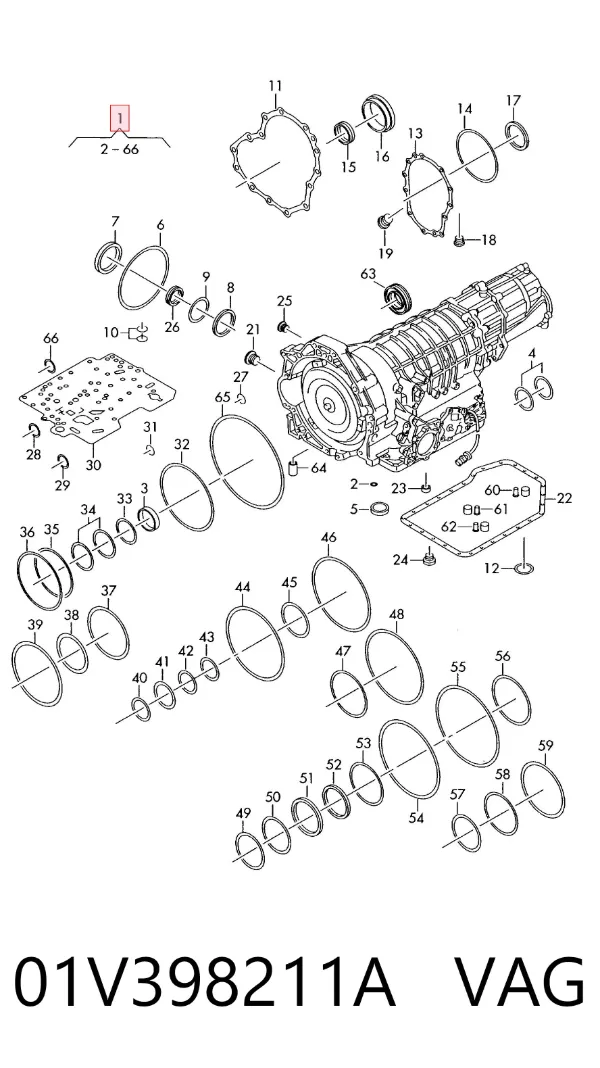 Ремкомплект АКПП 01V398211A VAG