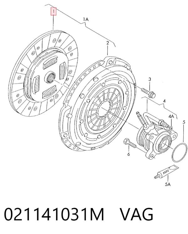 Диск сцепления 021141031M VAG