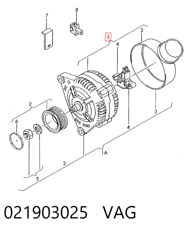 Генератор 021903025 VAG