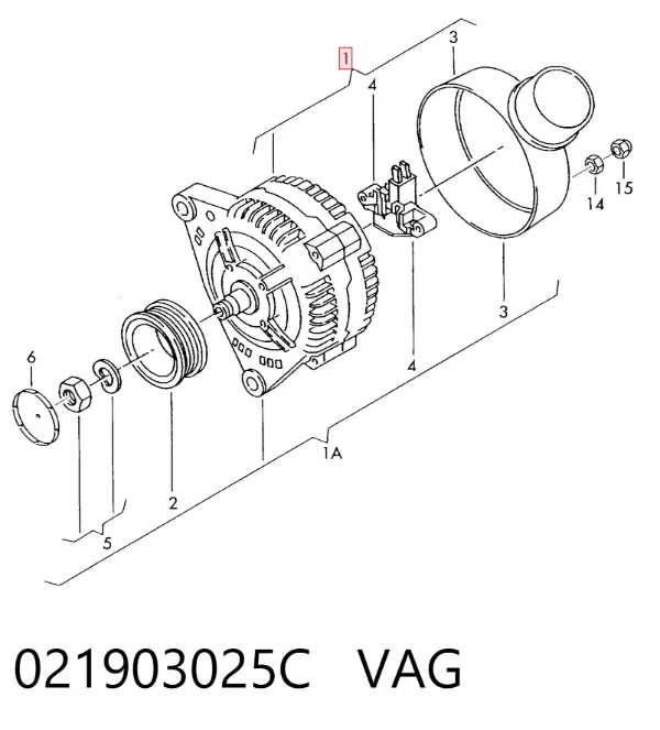 Генератор 021903025C VAG
