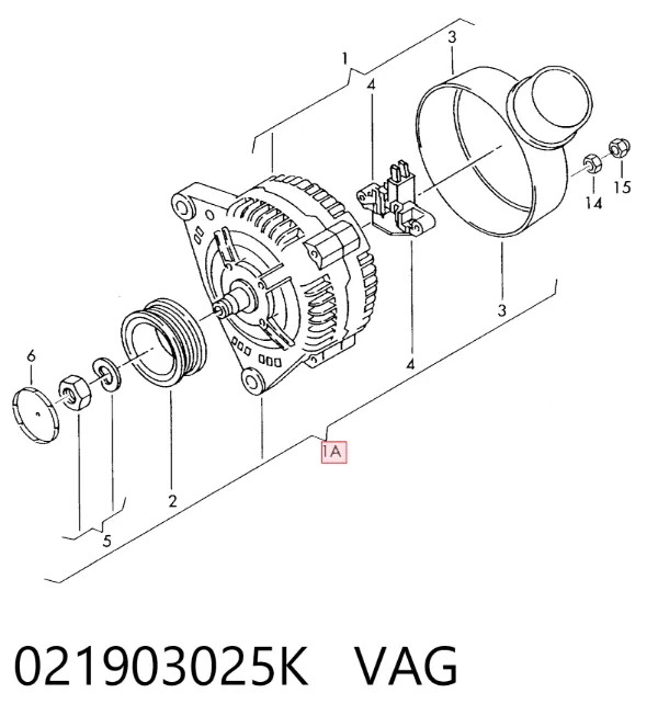 Генератор 021903025K VAG