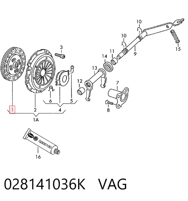 Диск сцепления 028141036K VAG
