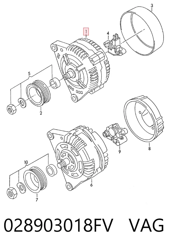 Генератор 028903018FV VAG