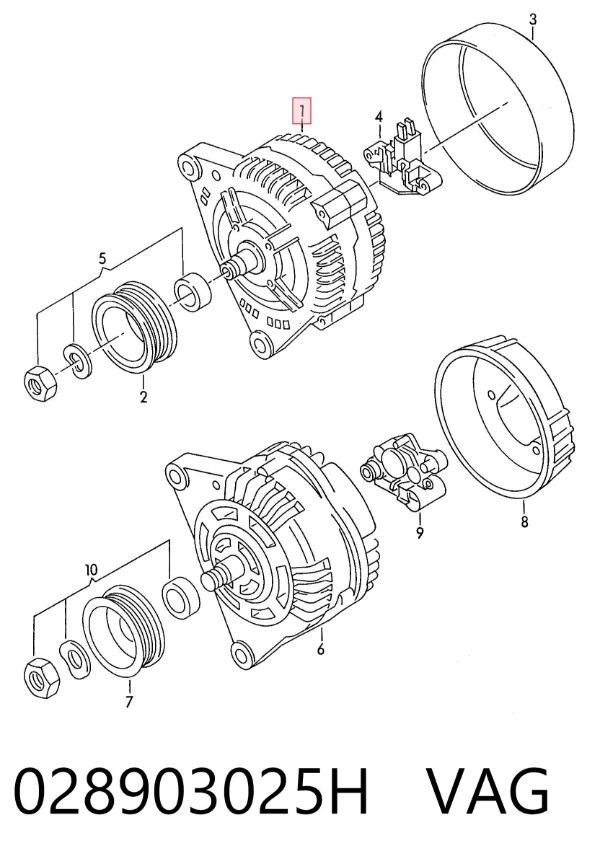 Генератор 028903025H VAG