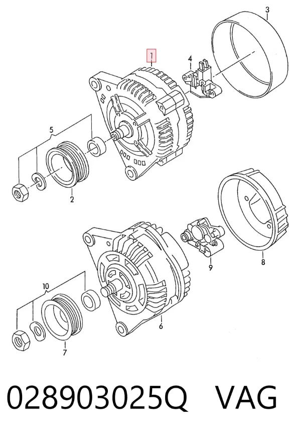 Генератор 028903025Q VAG