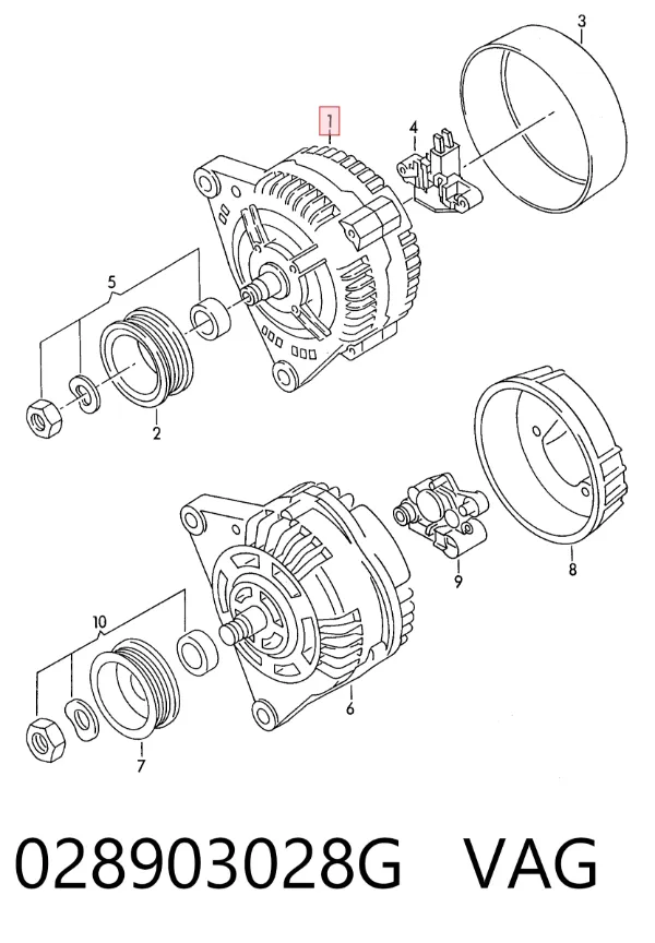 Генератор 028903028G VAG