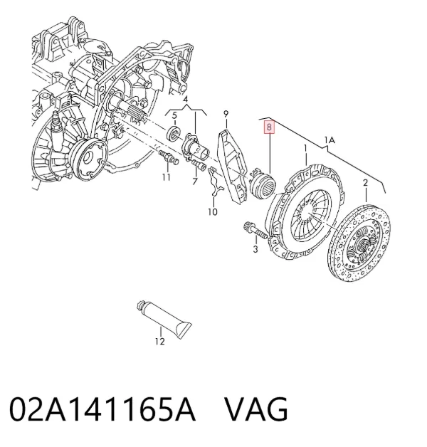 Выжимной подшипник 02A141165A VAG