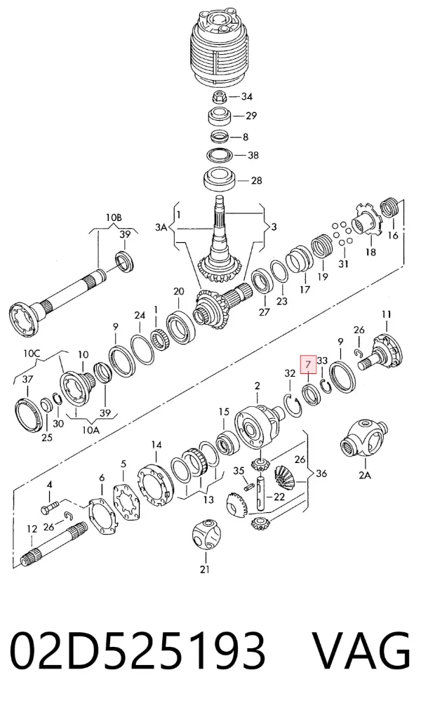 Подшипник КПП 02D525193 VAG
