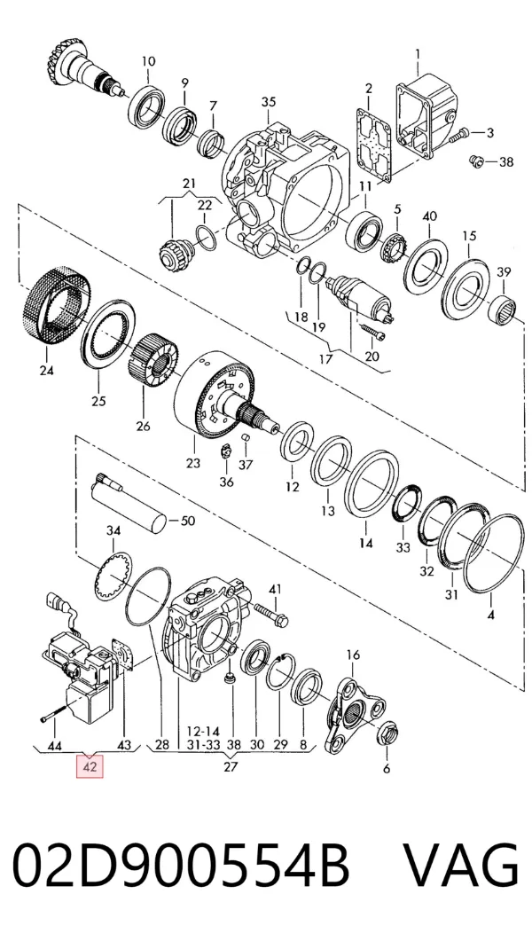 Блок управления муфты Haldex 02D900554B VAG