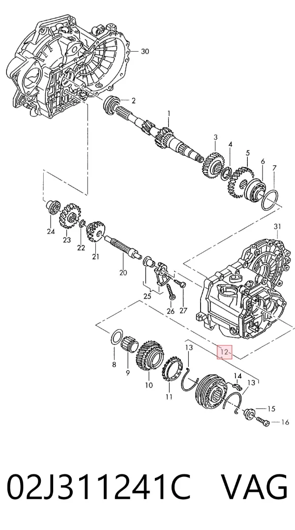 Синхронизатор 5/6-й передачи 02J311241C VAG