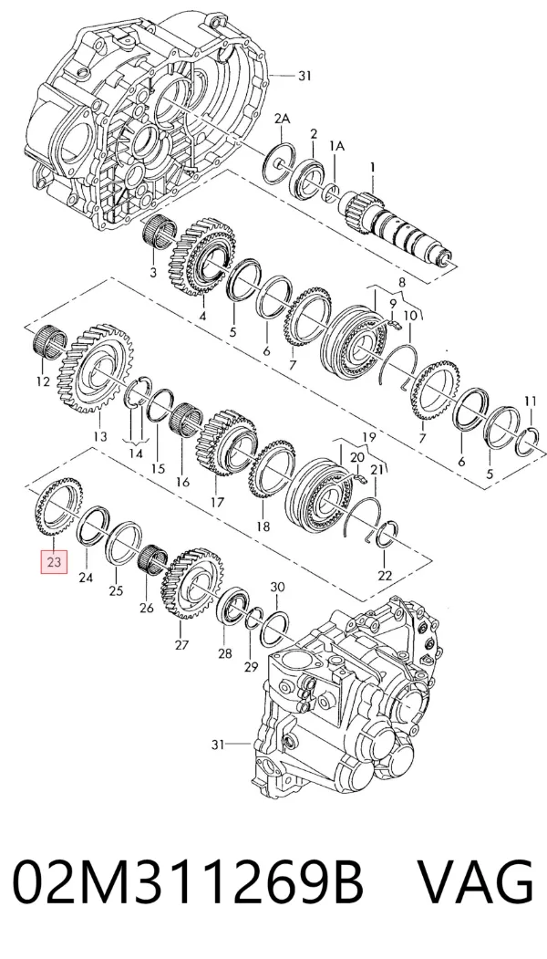 Кольцо синхронизатора 02M311269B VAG