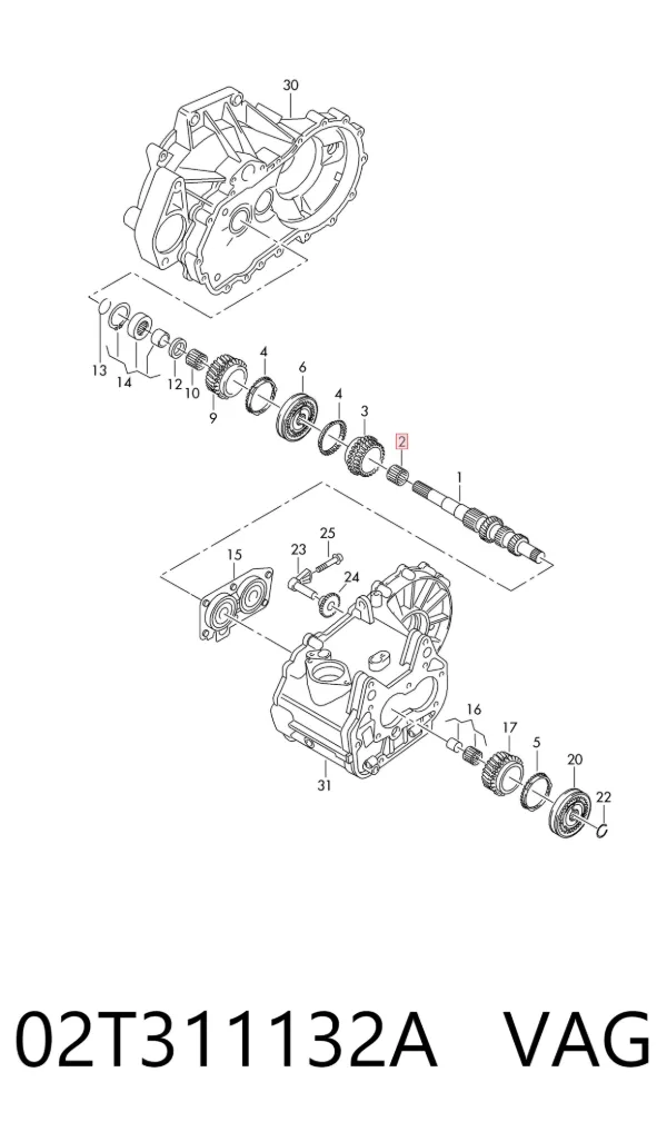 Подшипник КПП 02T311132A VAG