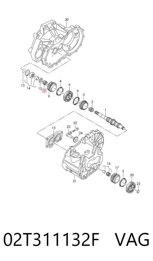 Подшипник КПП 02T311132F VAG
