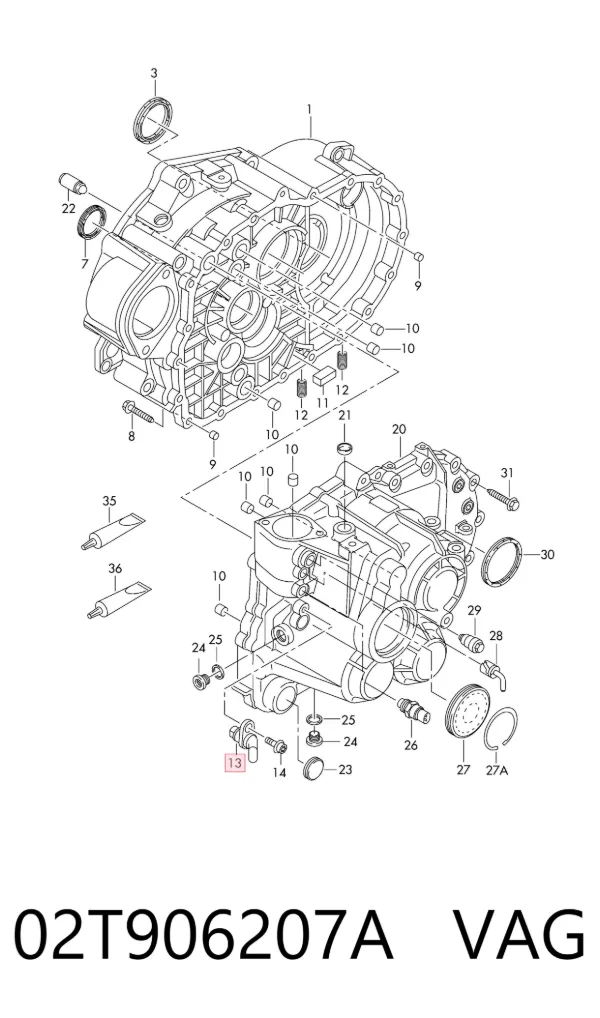 Датчик нейтральной передачи 02T906207A VAG