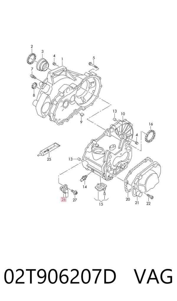 Датчик нейтральной передачи 02T906207D VAG
