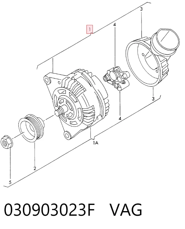 Генератор 030903023F VAG