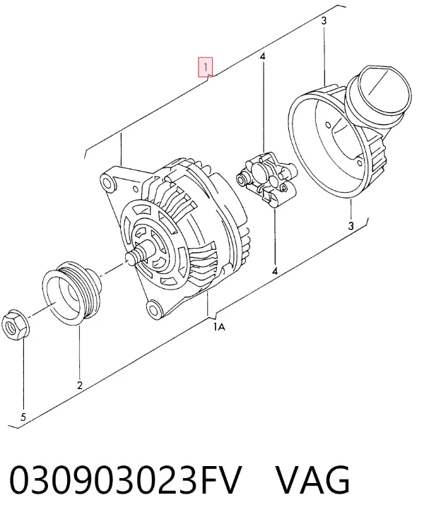 Генератор 030903023FV VAG