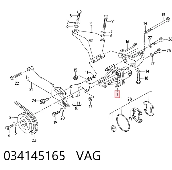 Насос ГУР 034145165 VAG