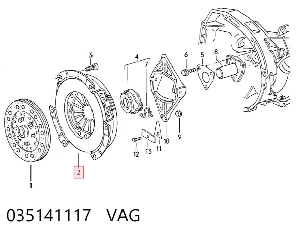 Корзина сцепления 035141117 VAG