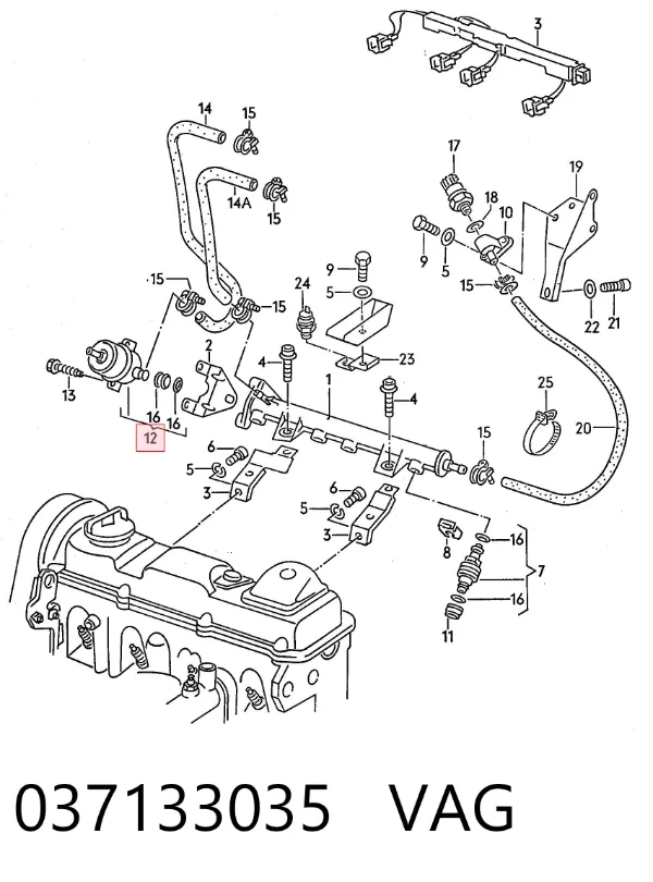 Регулятор давления топлива 0280160747 BMW