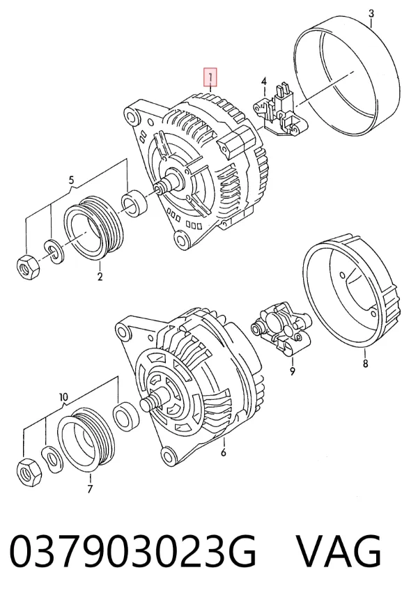 Генератор 037903023G VAG