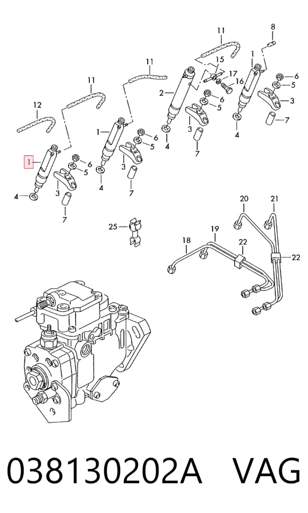 Топливные форсунки Volkswagen Bora 1J2