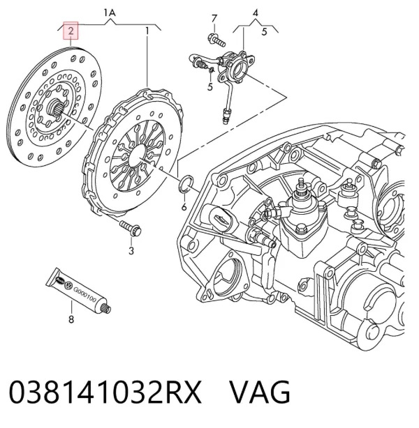 Диск сцепления 038141032RX VAG