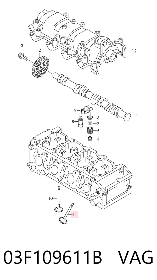 Выпускной клапан 03F109611B VAG
