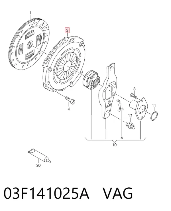Корзина сцепления 03F141025A VAG