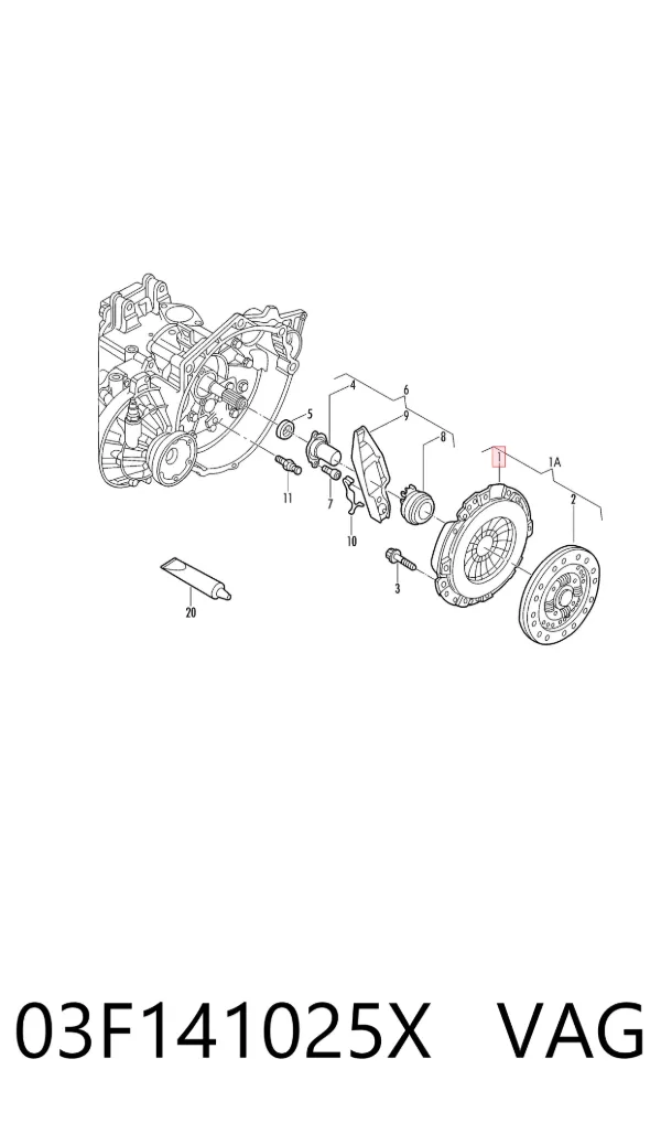 Корзина сцепления 03F141025X VAG