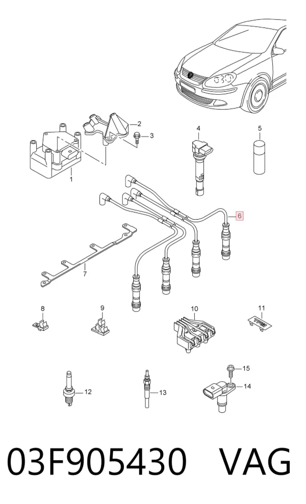 Высоковольтные провода 03F905430 VAG
