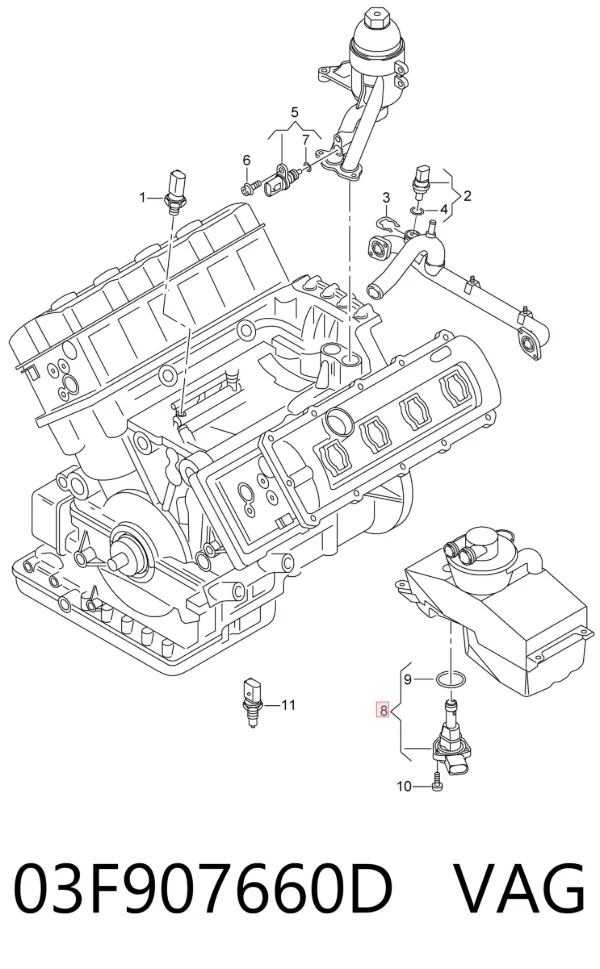 Датчик уровня масла 03F907660D VAG
