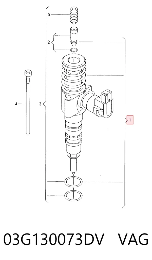 Топливные форсунки 03G130073DV VAG