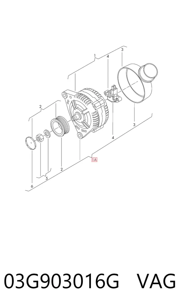 Генератор 03G903016G VAG
