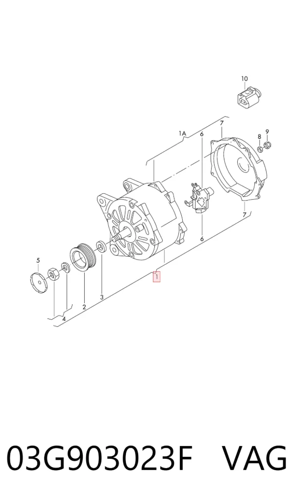 Генератор 03G903023F VAG