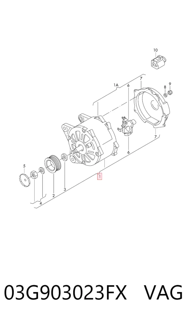Генератор 03G903023FX VAG