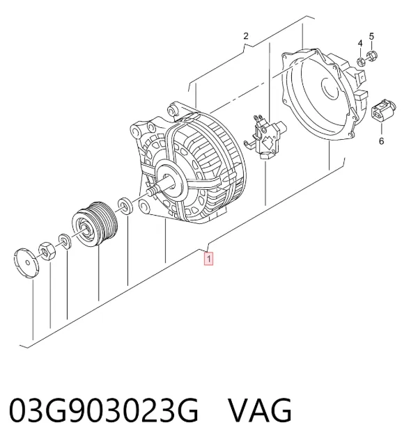 Генератор 03G903023G VAG