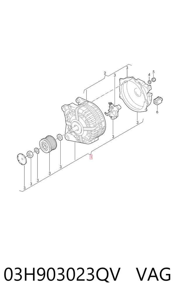 Генератор 03H903023QV VAG