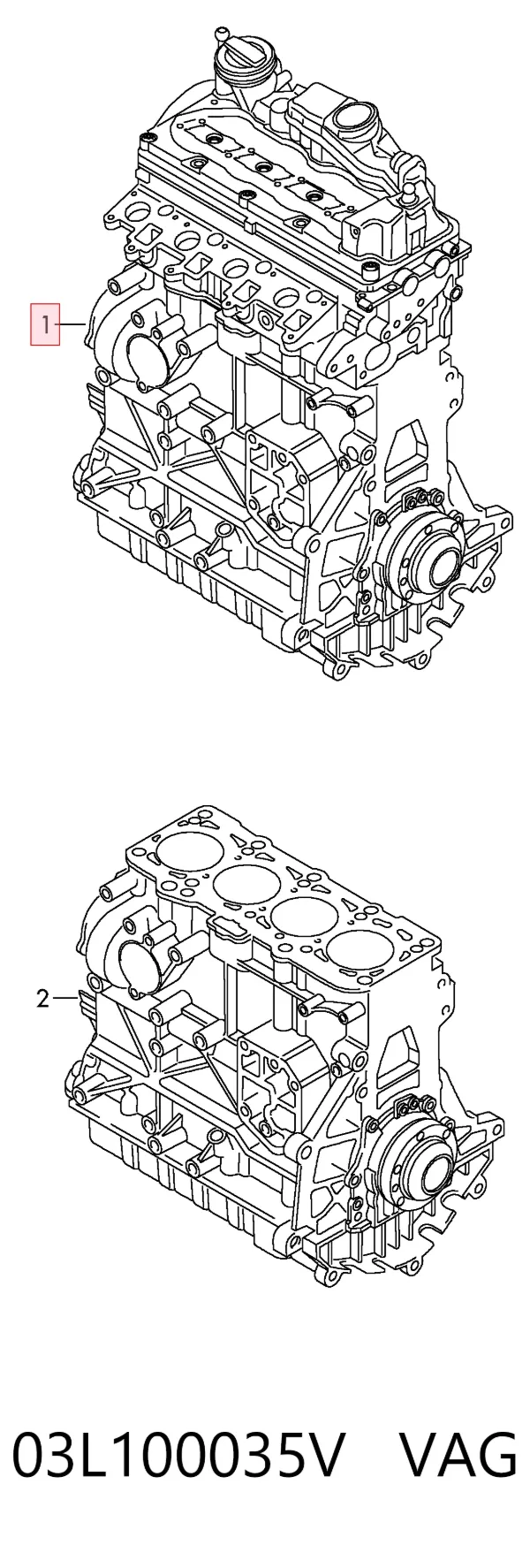 Двигатель 03L100035V VAG